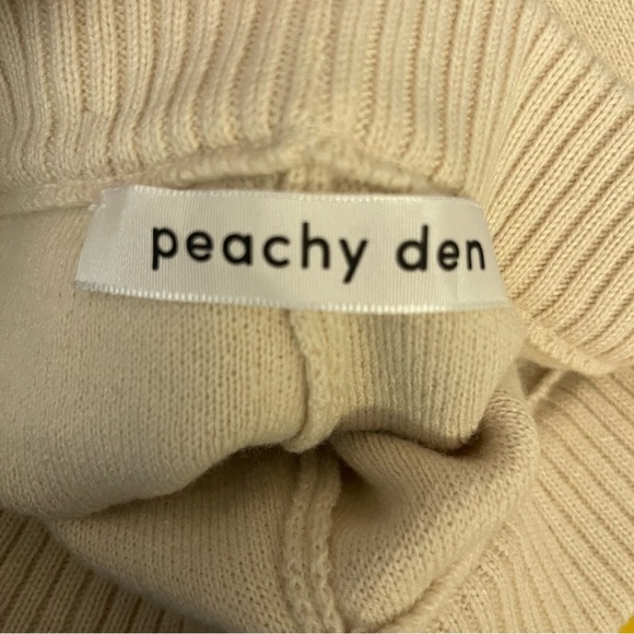 Peach Den Merino Wool Blend Knit Pull On Shorts In Ivory Women's Size S - Picture 4 of 6